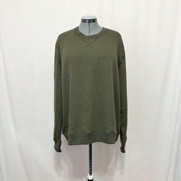 Eddie Bauer NWT Sz XXL Olive Camp Plush-Lined Fleece Crewneck Pull On Sweatshirt - Picture 6 of 9